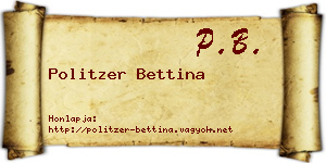 Politzer Bettina névjegykártya